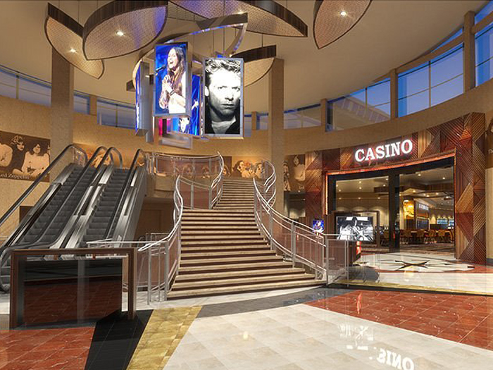 Rendering of interior of Hard Rock Hotel & Casino Ottawa